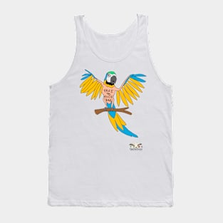 HWS SASSY COLLECTION!  BLUE & GOLD MACAW Tank Top
